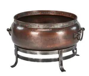 Blackstone Rustic Round Copper Fire Pit Cauldron