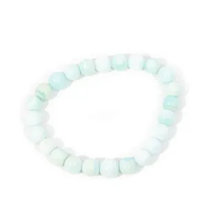 Blue Opal 8mm Beaded Bracelet