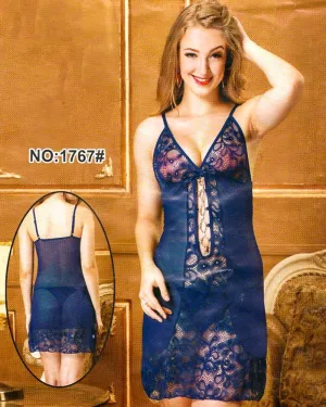 Bridal Sexy Transparent Short Nighty - 1767