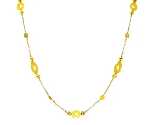 Bulgari 18 Karat Yellow Gold Lucea Chain Station Necklace