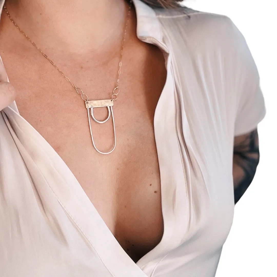 Cairo Mixed Metal Statement Necklace