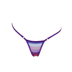 CALYPSO BIKINI BOTTOM - SUNSET STRIPE / ROYALTY