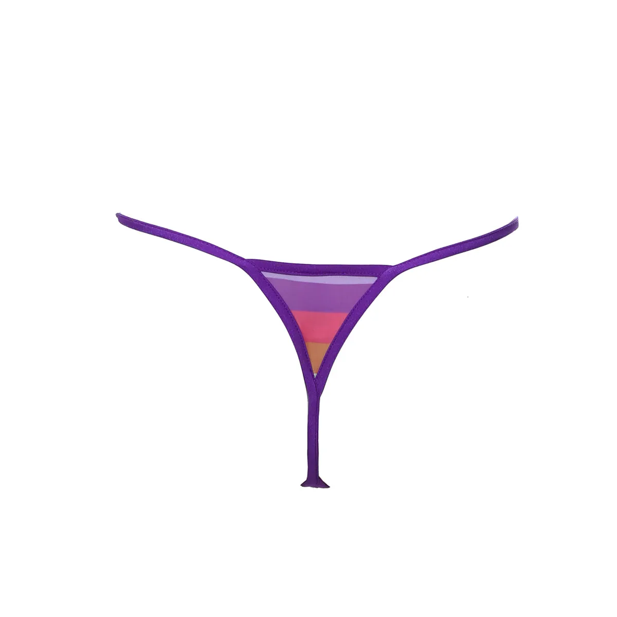 CALYPSO BIKINI BOTTOM - SUNSET STRIPE / ROYALTY