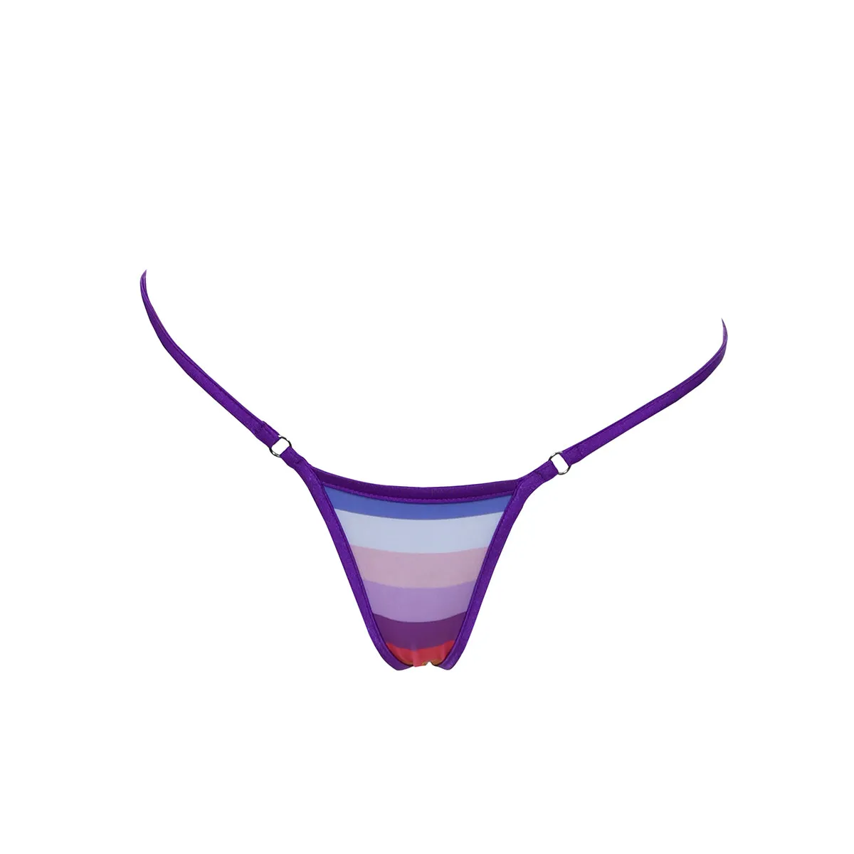 CALYPSO BIKINI BOTTOM - SUNSET STRIPE / ROYALTY