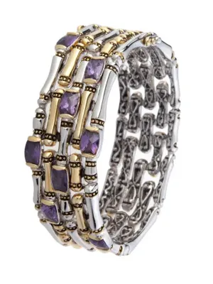 Canias Cor Collection - Five-Row Hinged Bangle Bracelet