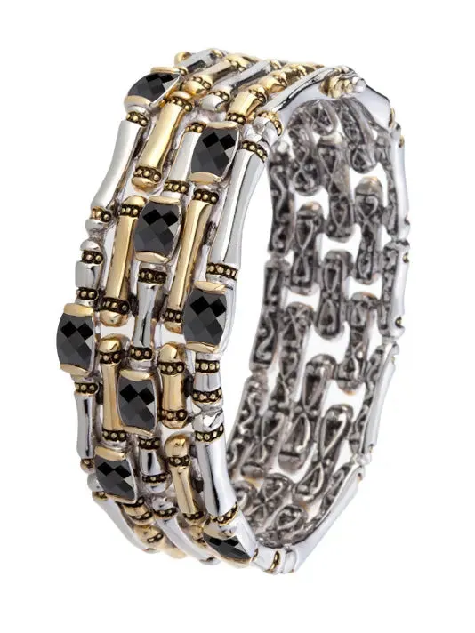 Canias Cor Collection - Five-Row Hinged Bangle Bracelet
