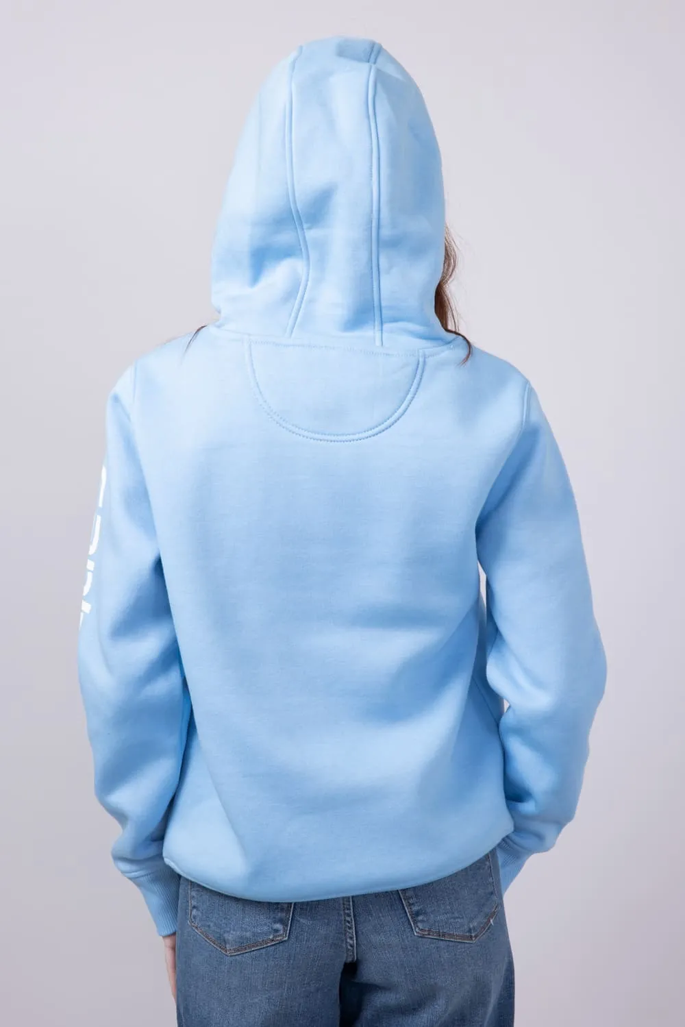 Carhartt Logo Sleeve Midweight Hoodie for Women in Sky Blue | 102791-HL7