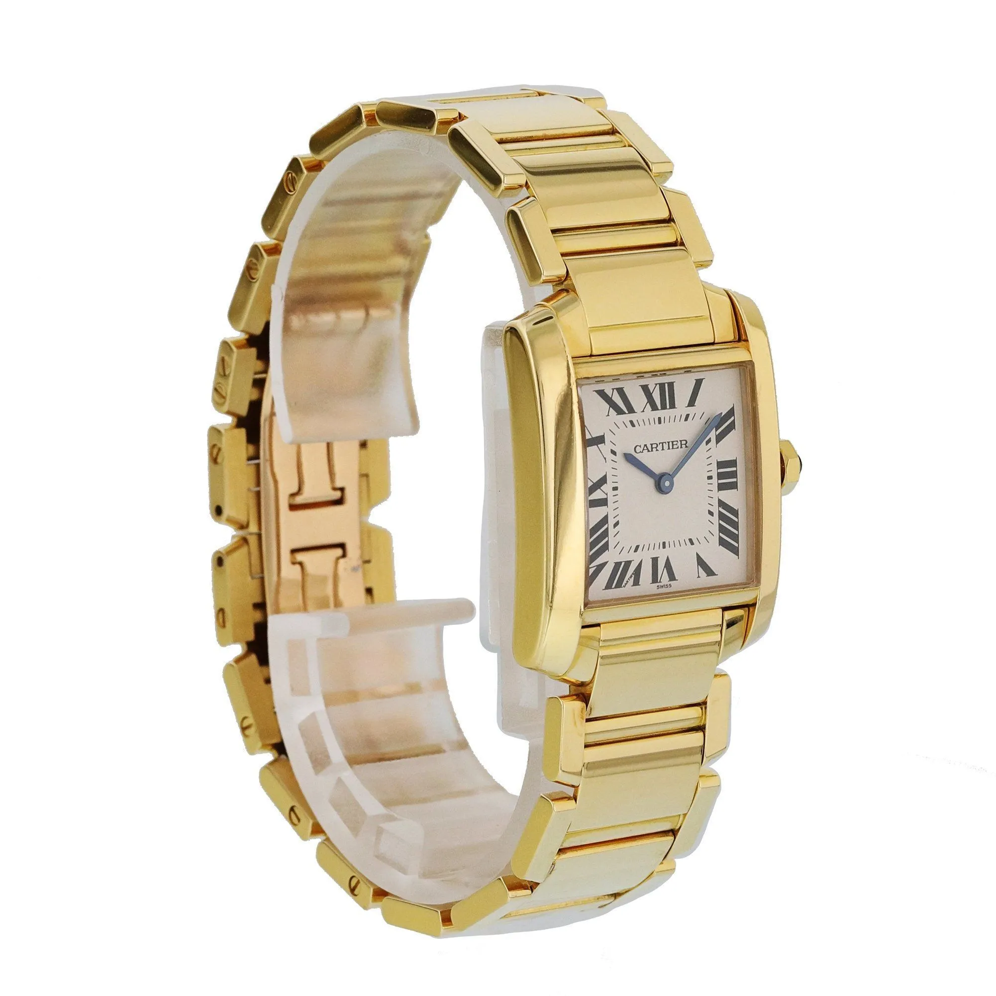 Cartier Tank Francaise 1821 Yellow Gold Midsize Ladies Watch