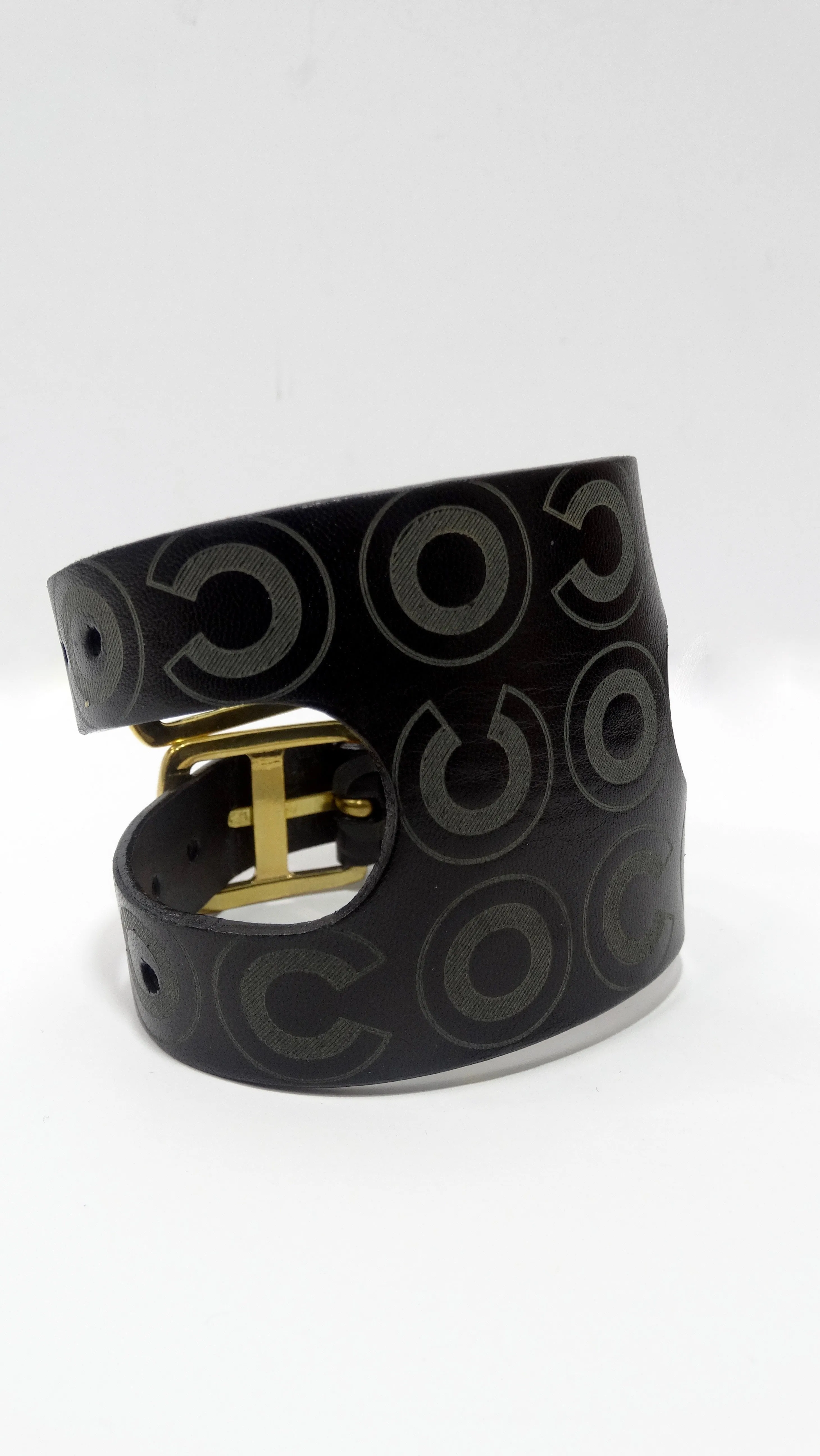 Chanel Leather 'Coco' Cuff