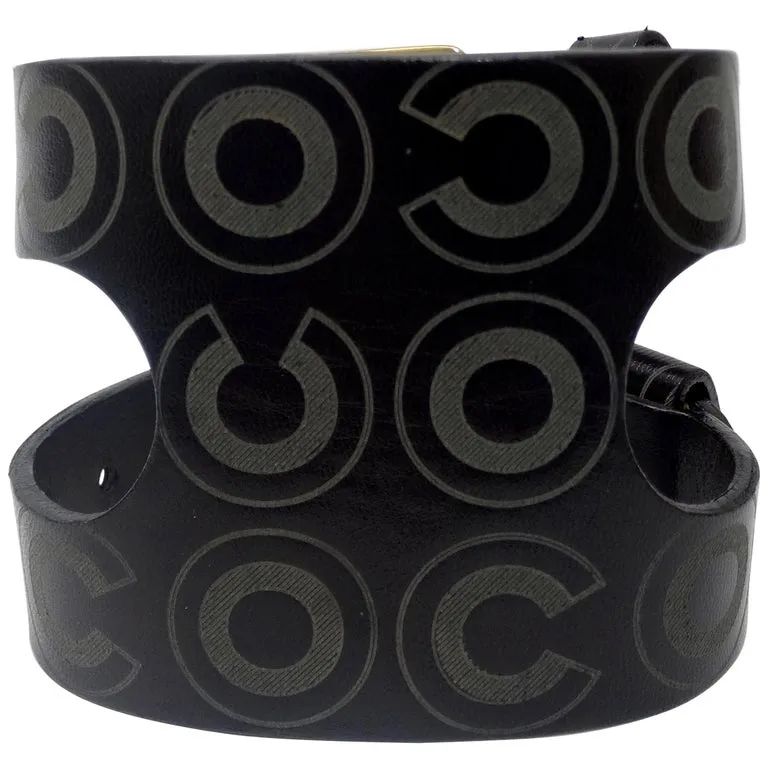 Chanel Leather 'Coco' Cuff
