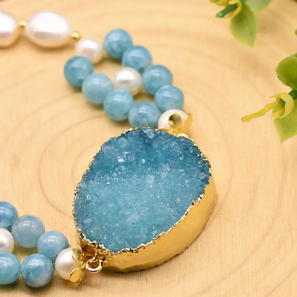 Charm Crystal Baroque Natural Freshwater Pearl Bracelet Women Fashion Jewelry