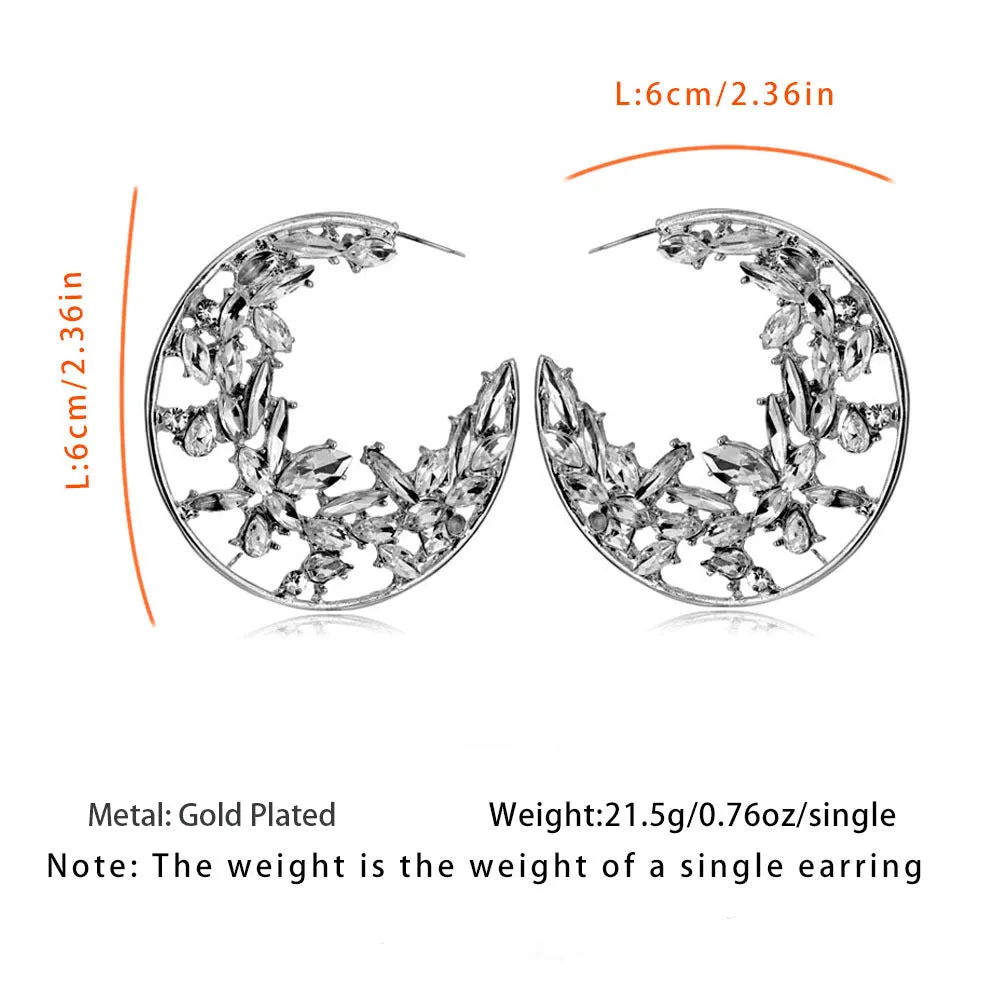 Charm Diamond Earrings Gold Plated Wholesale Women Beautiful Fashion Jewelry