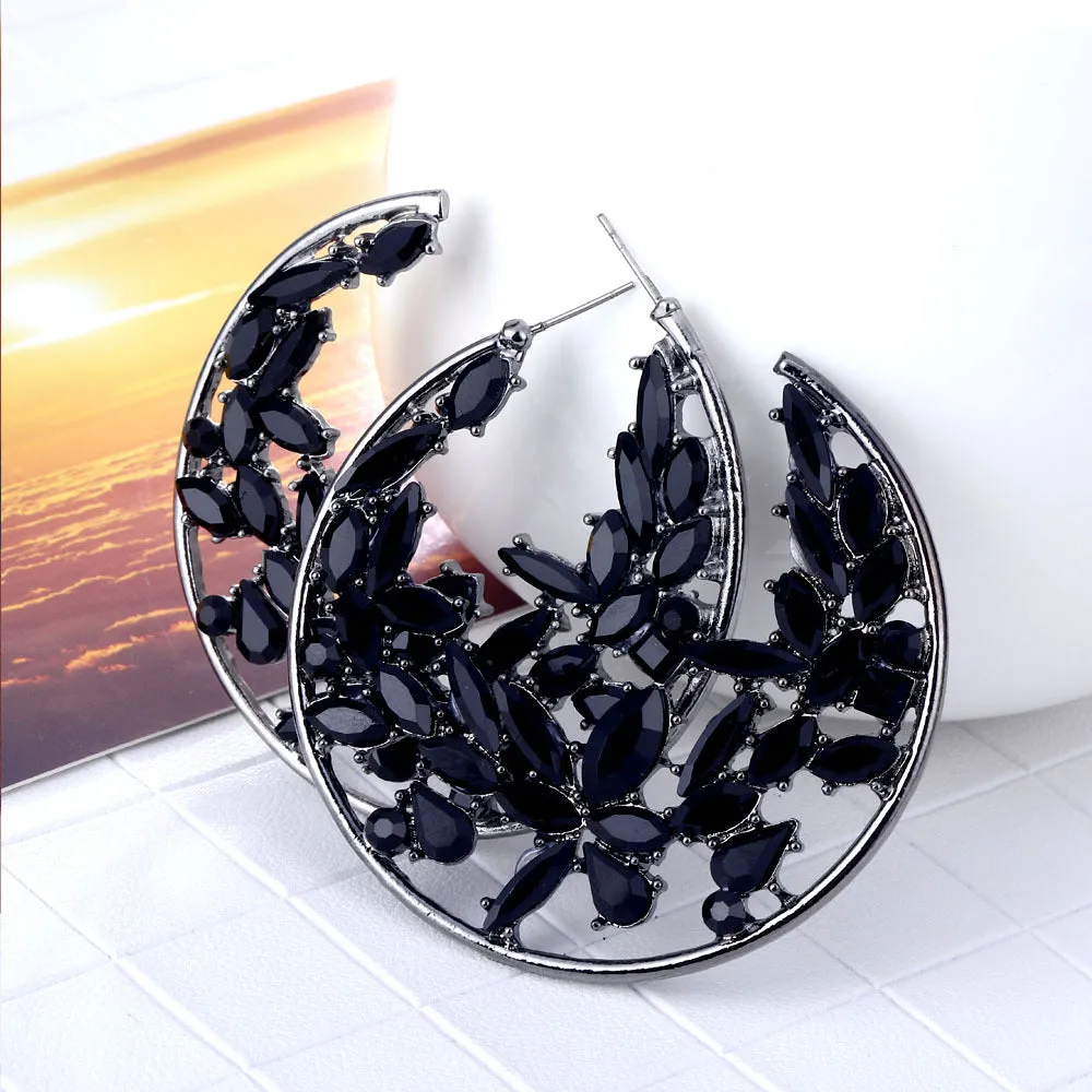 Charm Diamond Earrings Gold Plated Wholesale Women Beautiful Fashion Jewelry