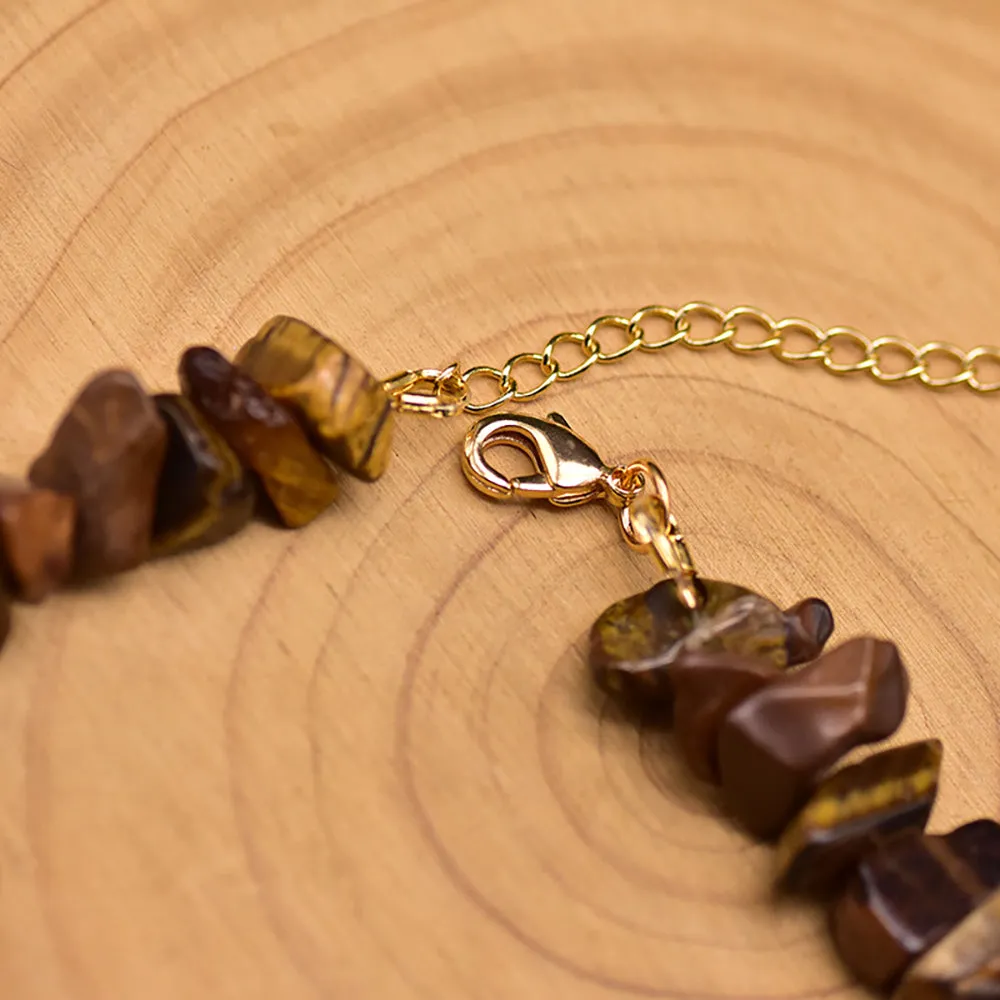 Charm Tigers Eye & Natural Freshwater Pearl Bracelet Fashion Beautiful Jewelry