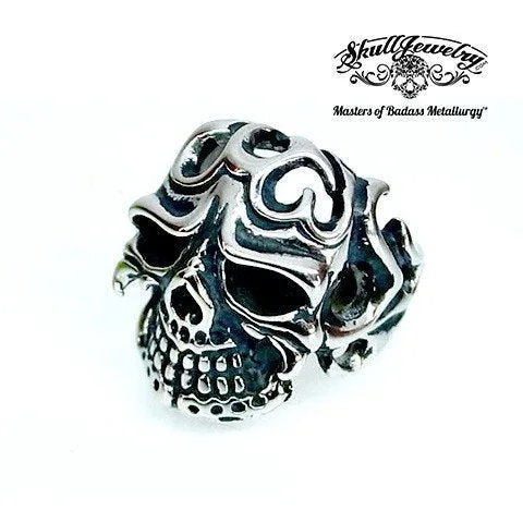 Cheeky Flamenco Stainless Skull Ring - (4646)