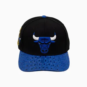 Chicago Bulls NBA Leather Visor Flatbrim Snapback Hat