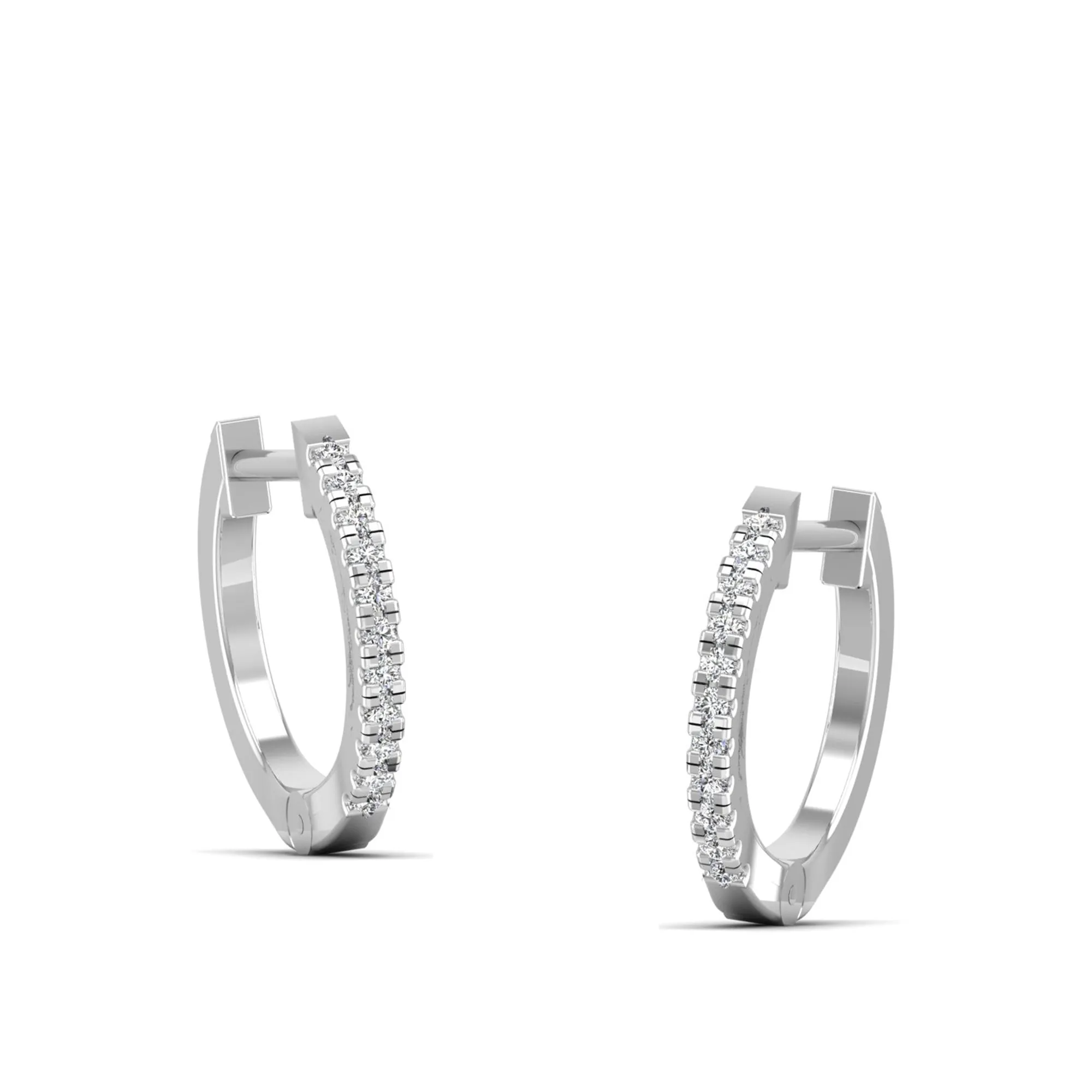 Classic Diamond Huggie Earrings