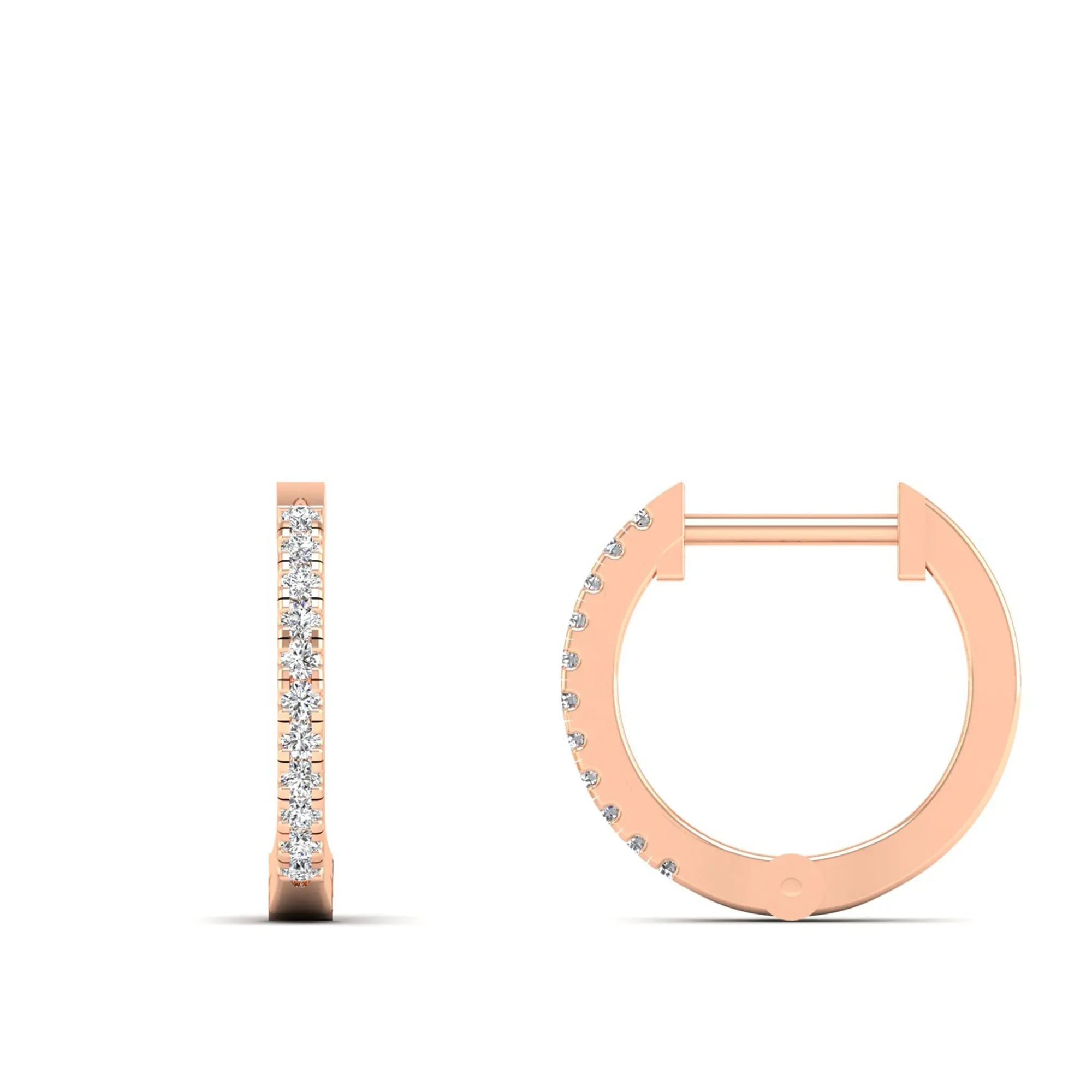 Classic Diamond Huggie Earrings