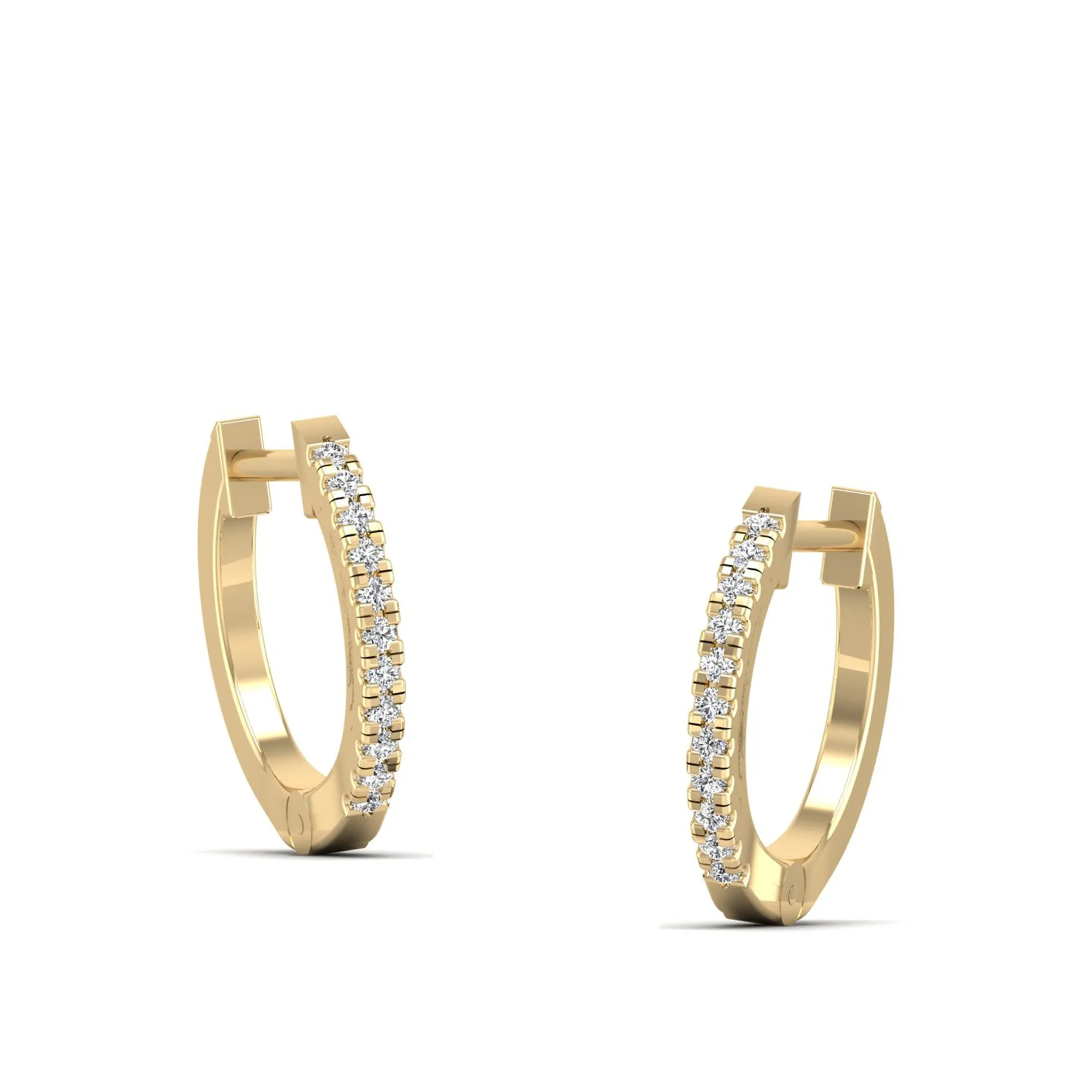 Classic Diamond Huggie Earrings