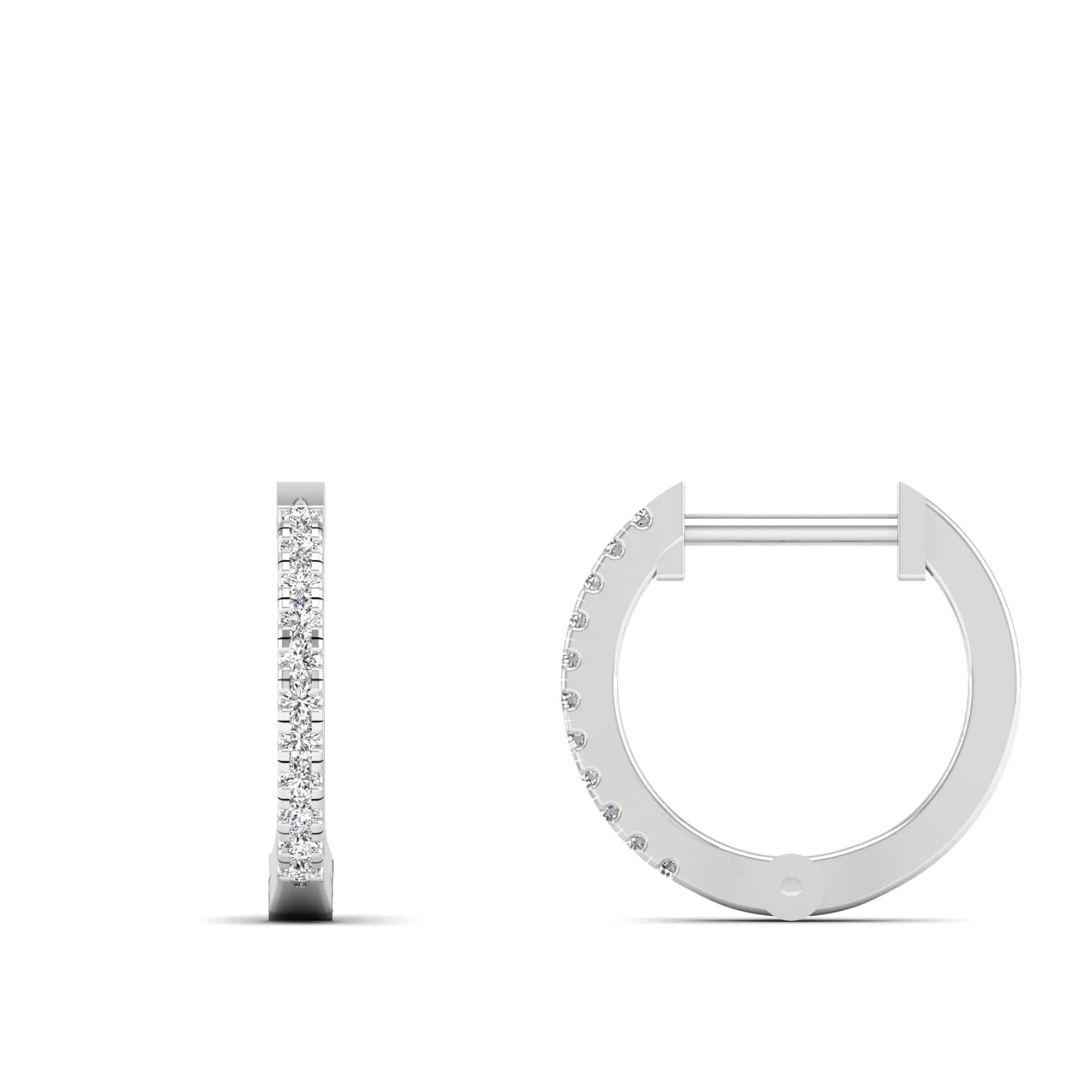 Classic Diamond Huggie Earrings