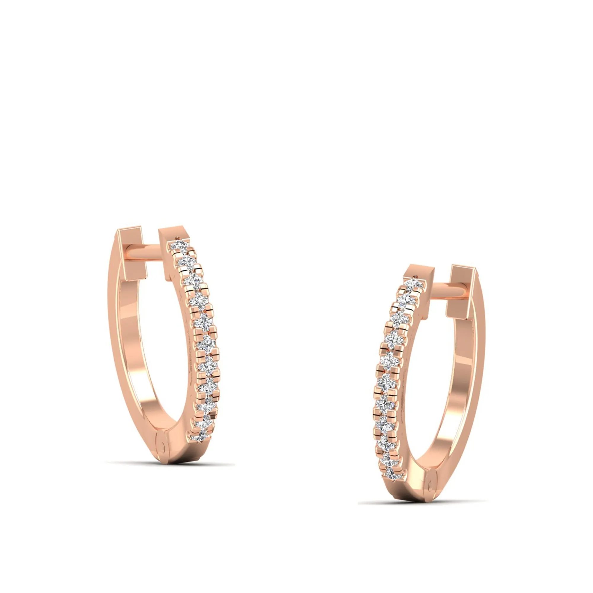 Classic Diamond Huggie Earrings