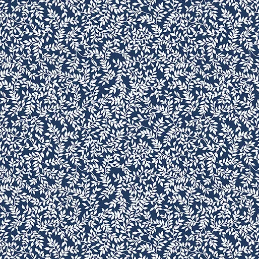 Classic Keepsakes in Blue 14649-55 Mini Ferns Navy Blue