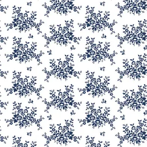 Classic Keepsakes in Blue 14651-50 Mini Floral Bouquet White/Navy
