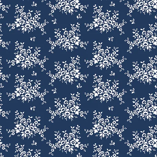 Classic Keepsakes in Blue 14651-55 Mini Floral Bouquet Navy Blue