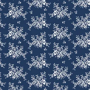 Classic Keepsakes in Blue 14651-55 Mini Floral Bouquet Navy Blue