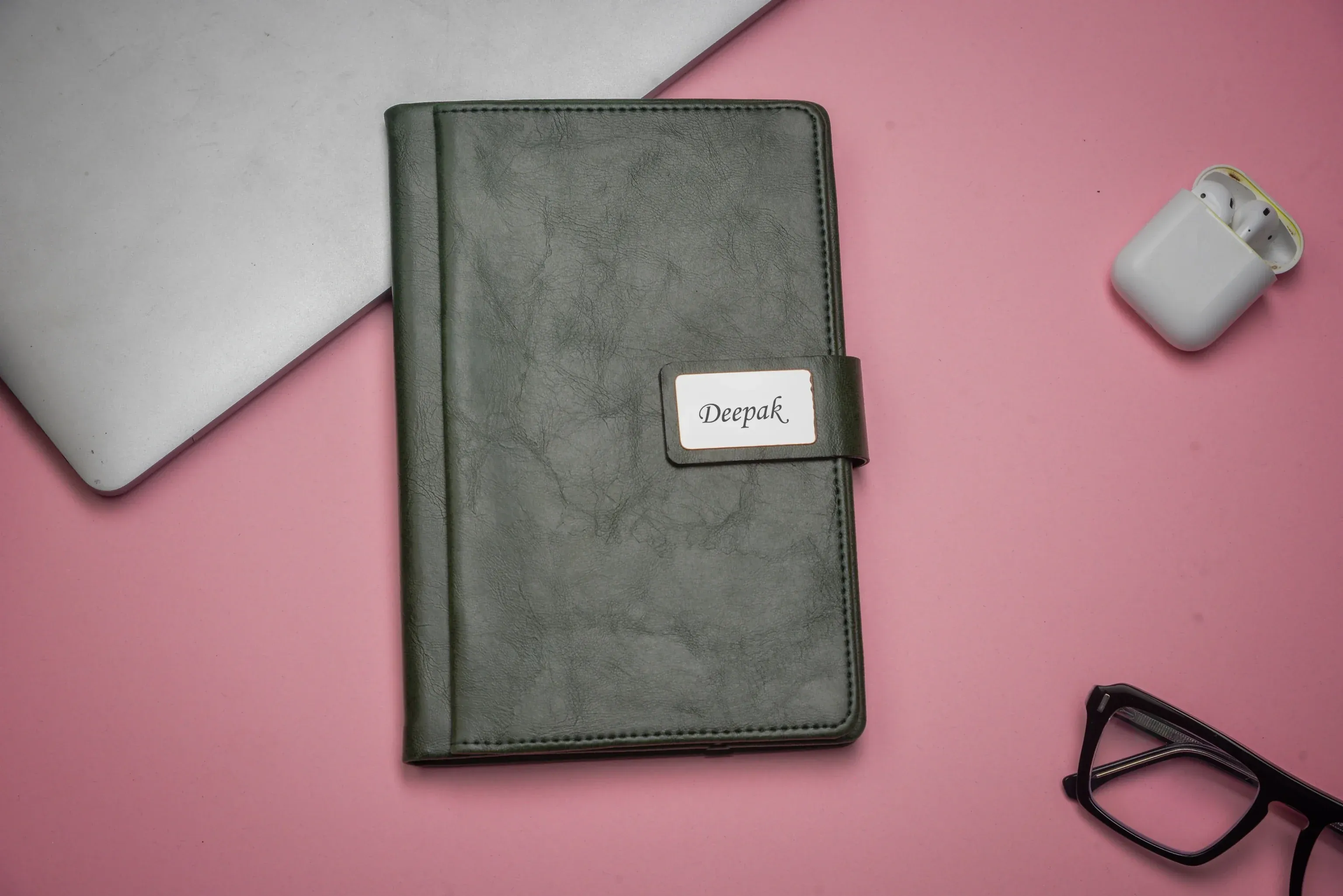 Classy Executive Diary   Classic Metal Pen - Green