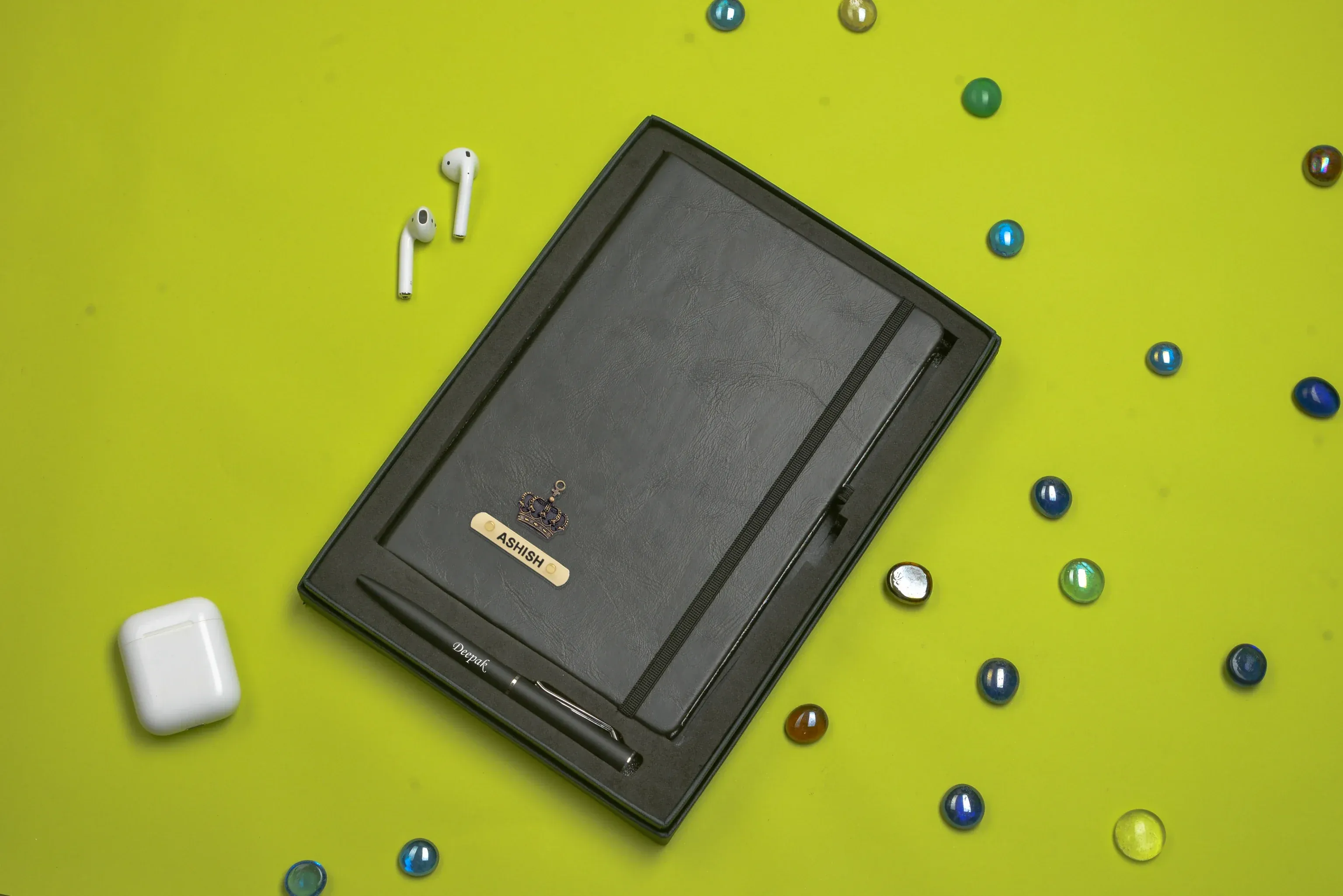 Classy Hardcover Diary   Classic Metal Pen - Black