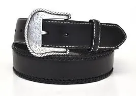 CLN2475601-48-Black Belt Nocona  Lace Edge Round
