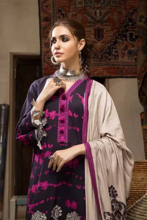 CNW-5 | Charizma Naranji Unstitched Embroidered Khaddar With Embroidered Shawl Vol-1 Collection | Unstitched Embroidered Suit