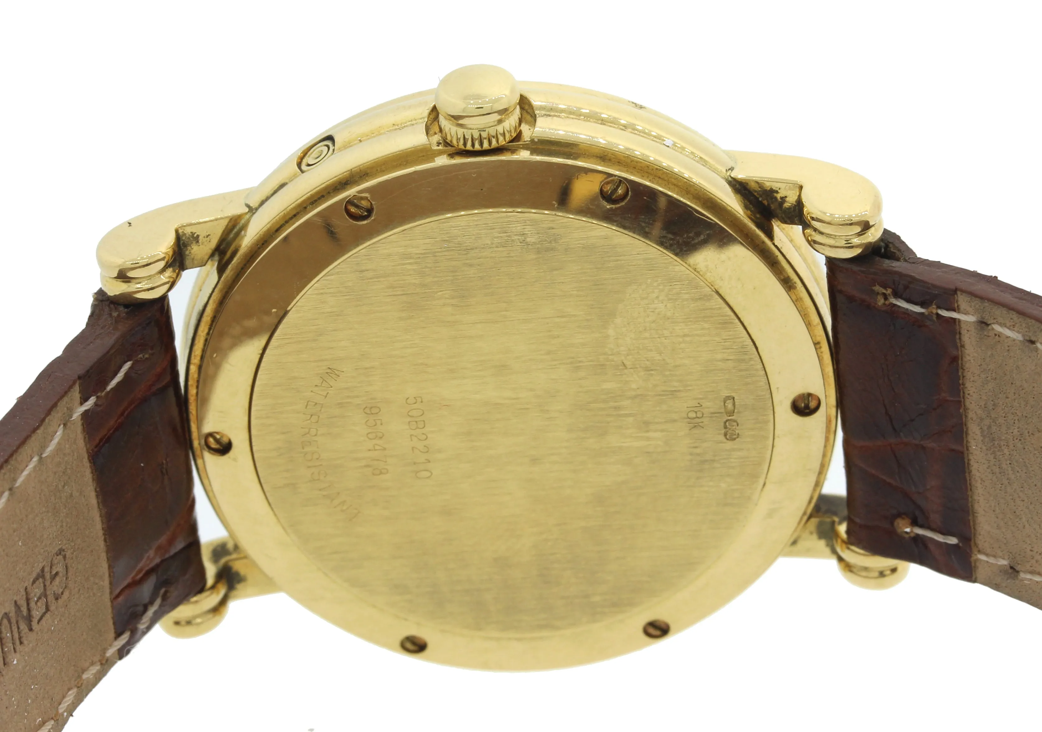 Concord Solid 18k Gold 50B2210 24 Hour Date Automatic 36mm White Watch B&P