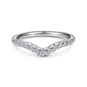 Contour French Pave Diamond Wedding Band