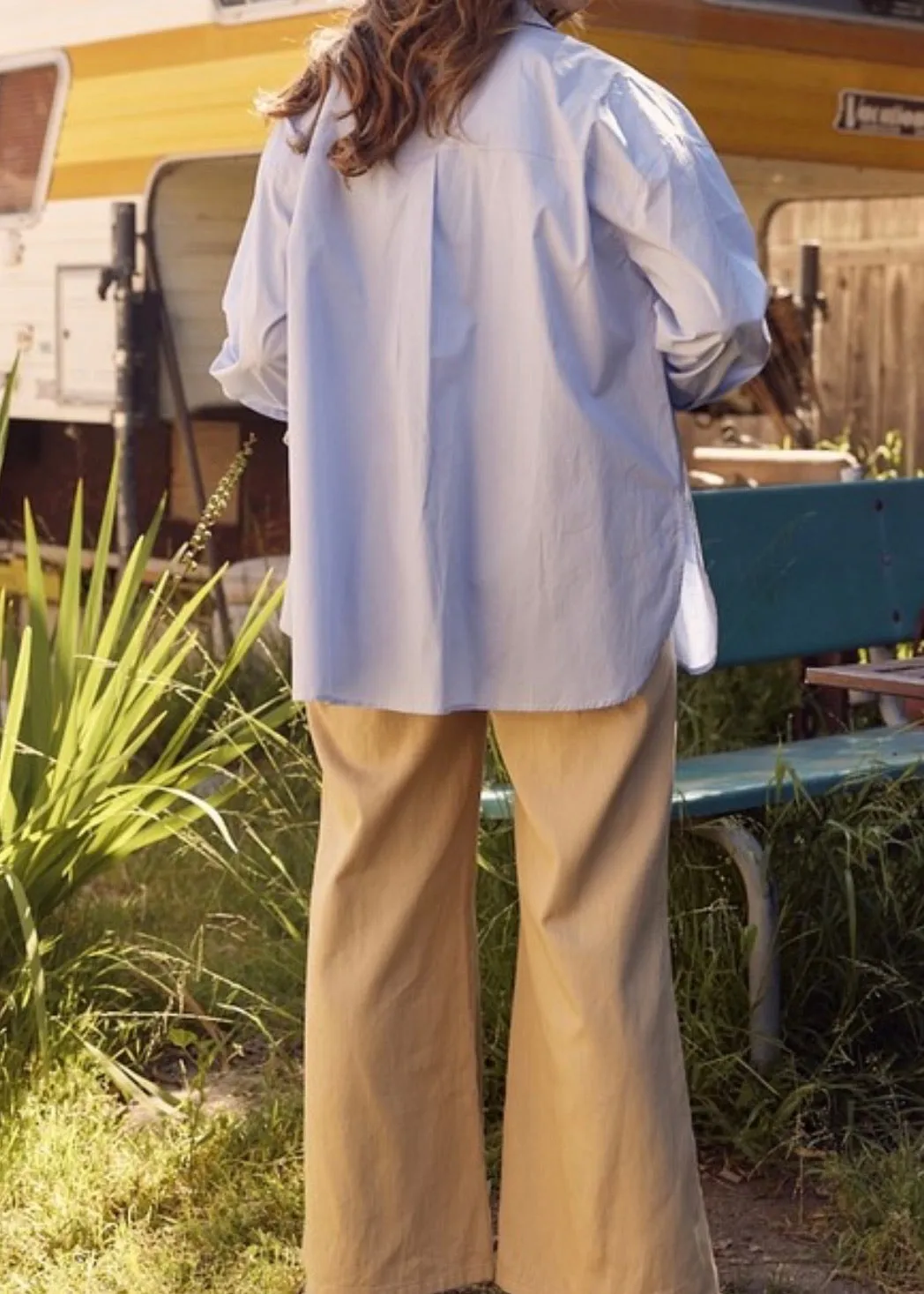 Contrast Stitch Button Down Shirt