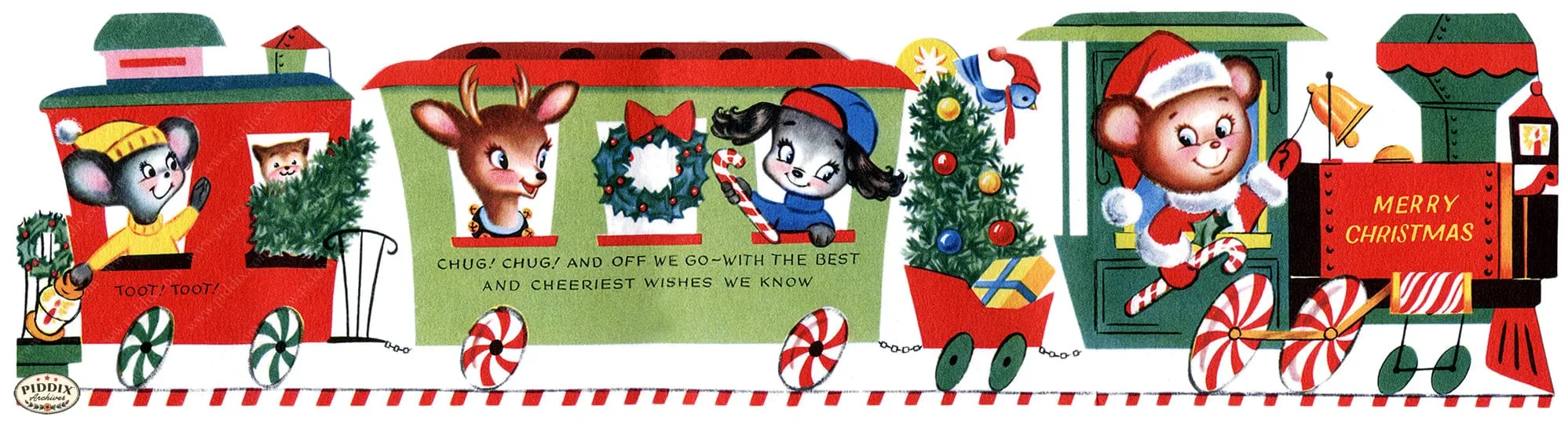 Copy of PDXC24228a -- Christmas Tree Animal Train