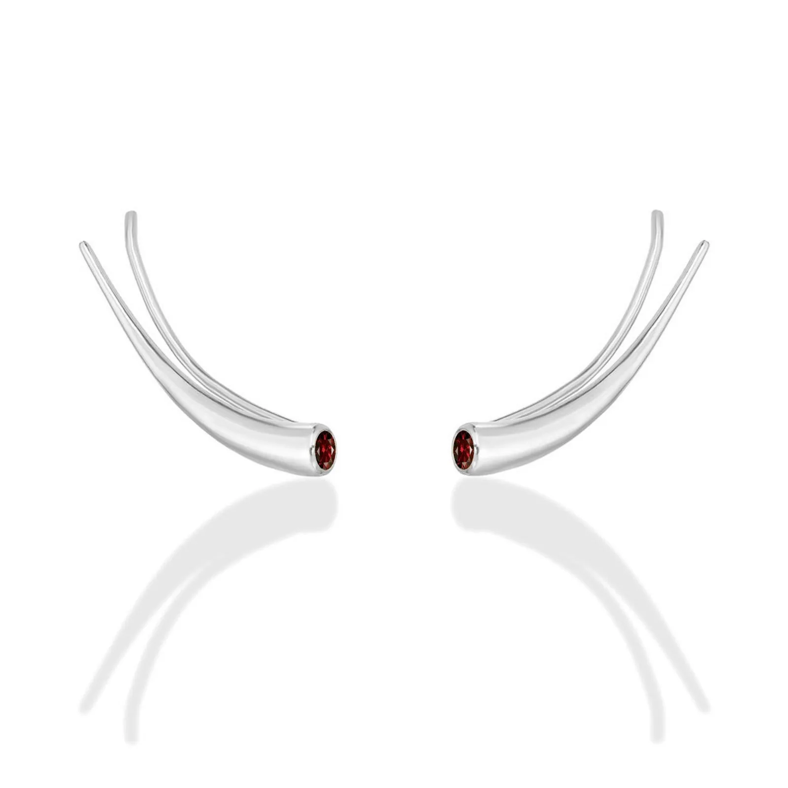 Curved Quill Climber Earrings