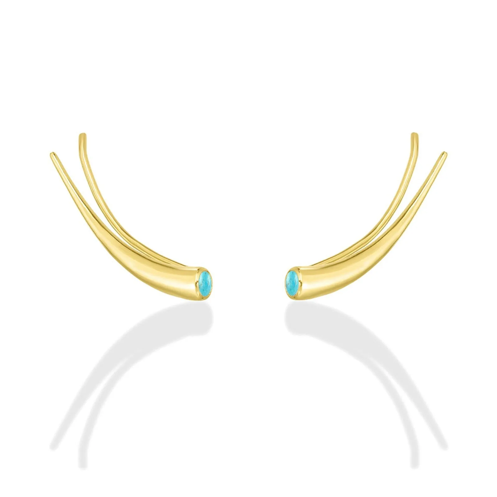 Curved Quill Climber Earrings