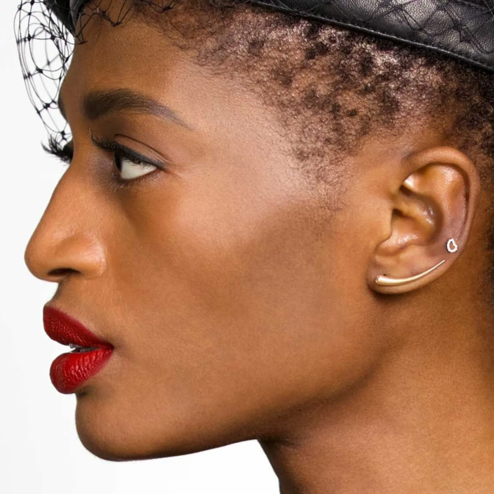 Curved Quill Climber Earrings