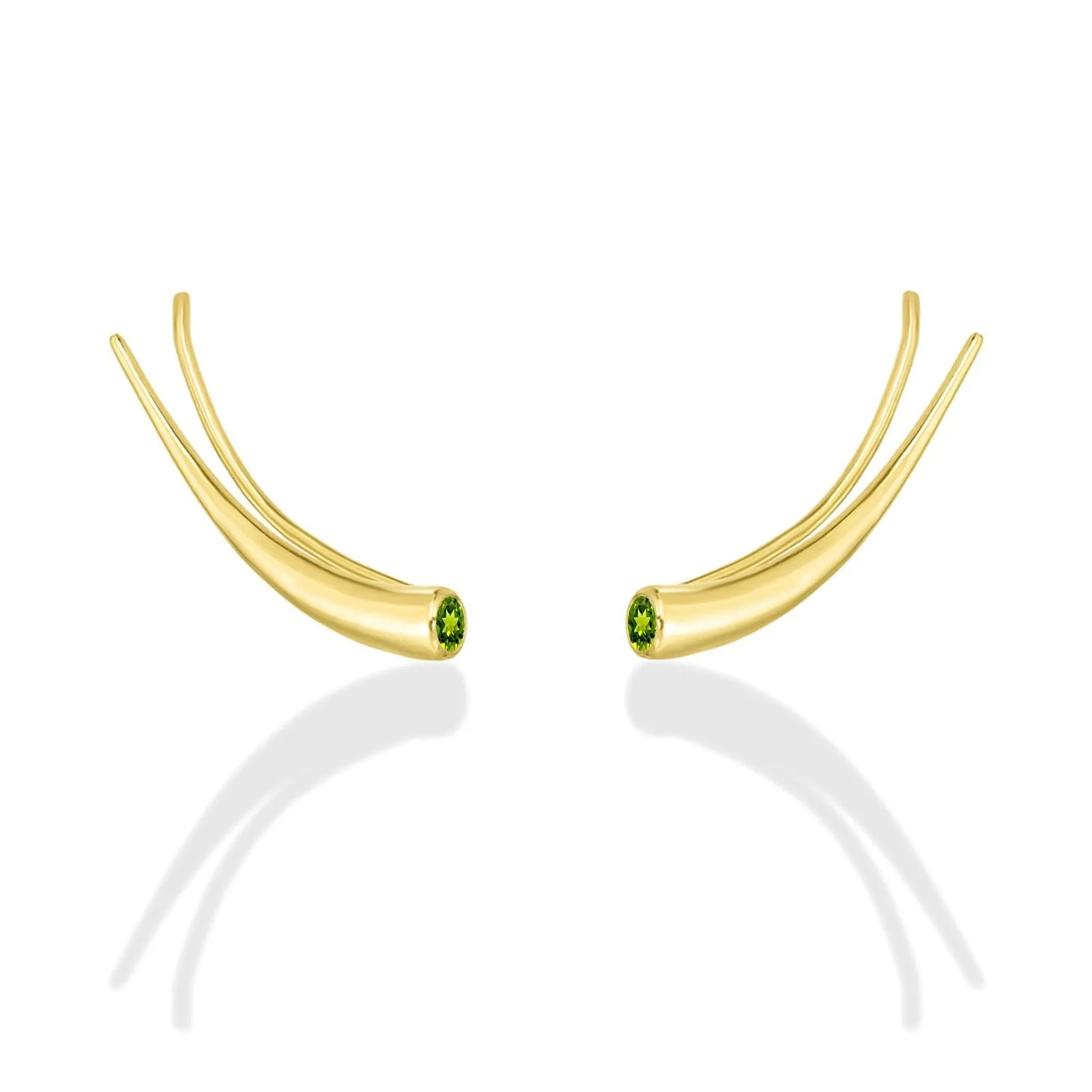 Curved Quill Climber Earrings