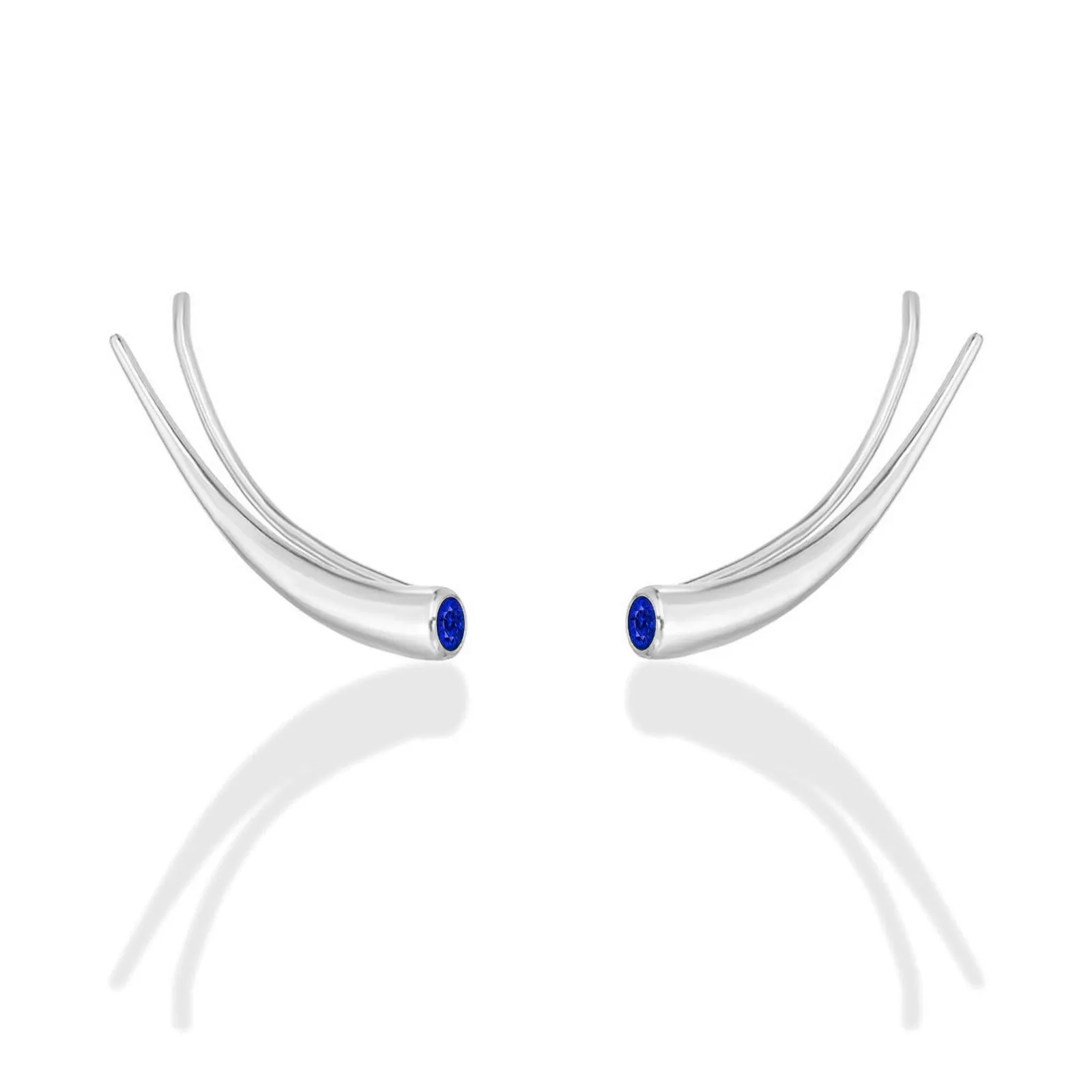 Curved Quill Climber Earrings