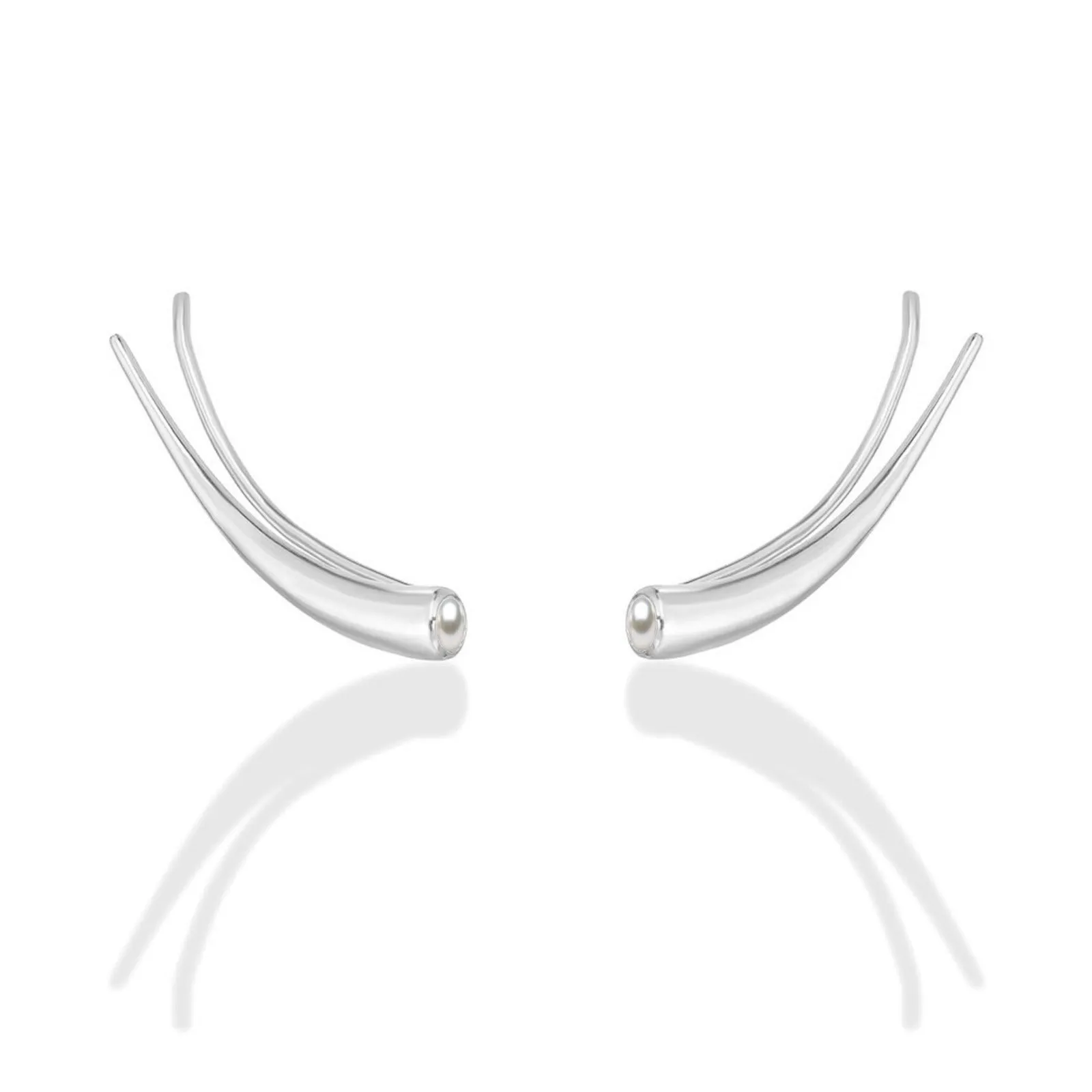 Curved Quill Climber Earrings