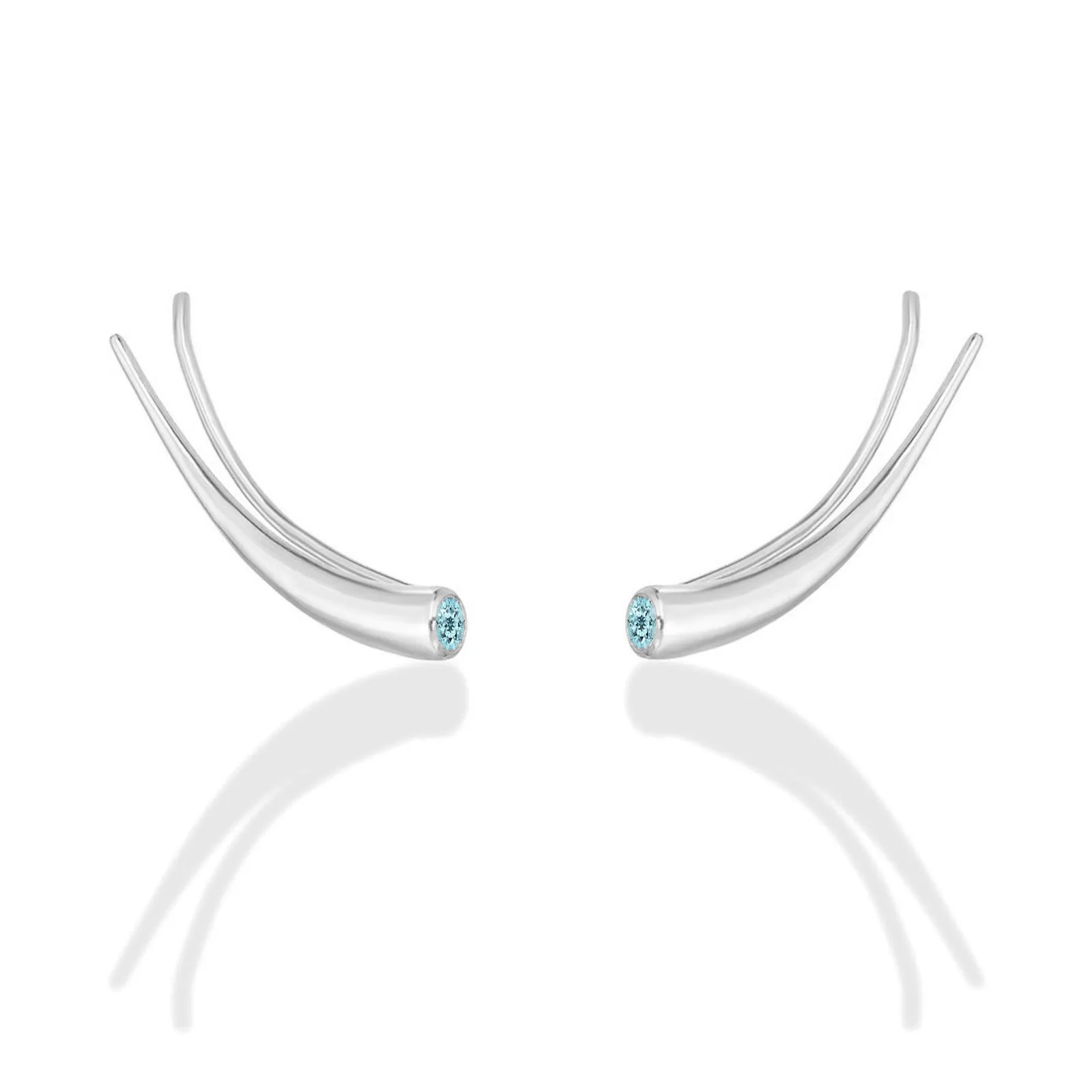 Curved Quill Climber Earrings