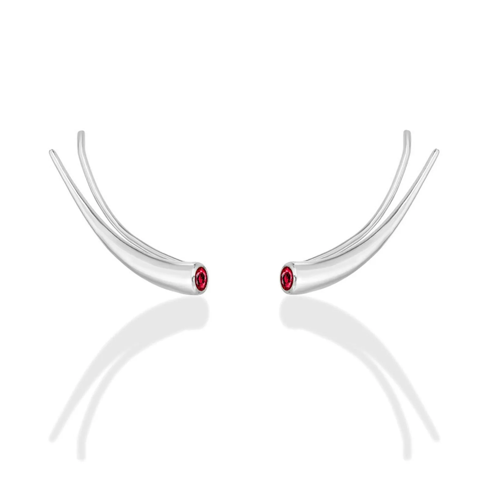 Curved Quill Climber Earrings