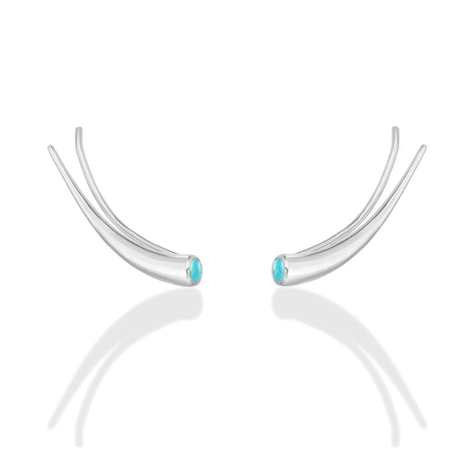 Curved Quill Climber Earrings