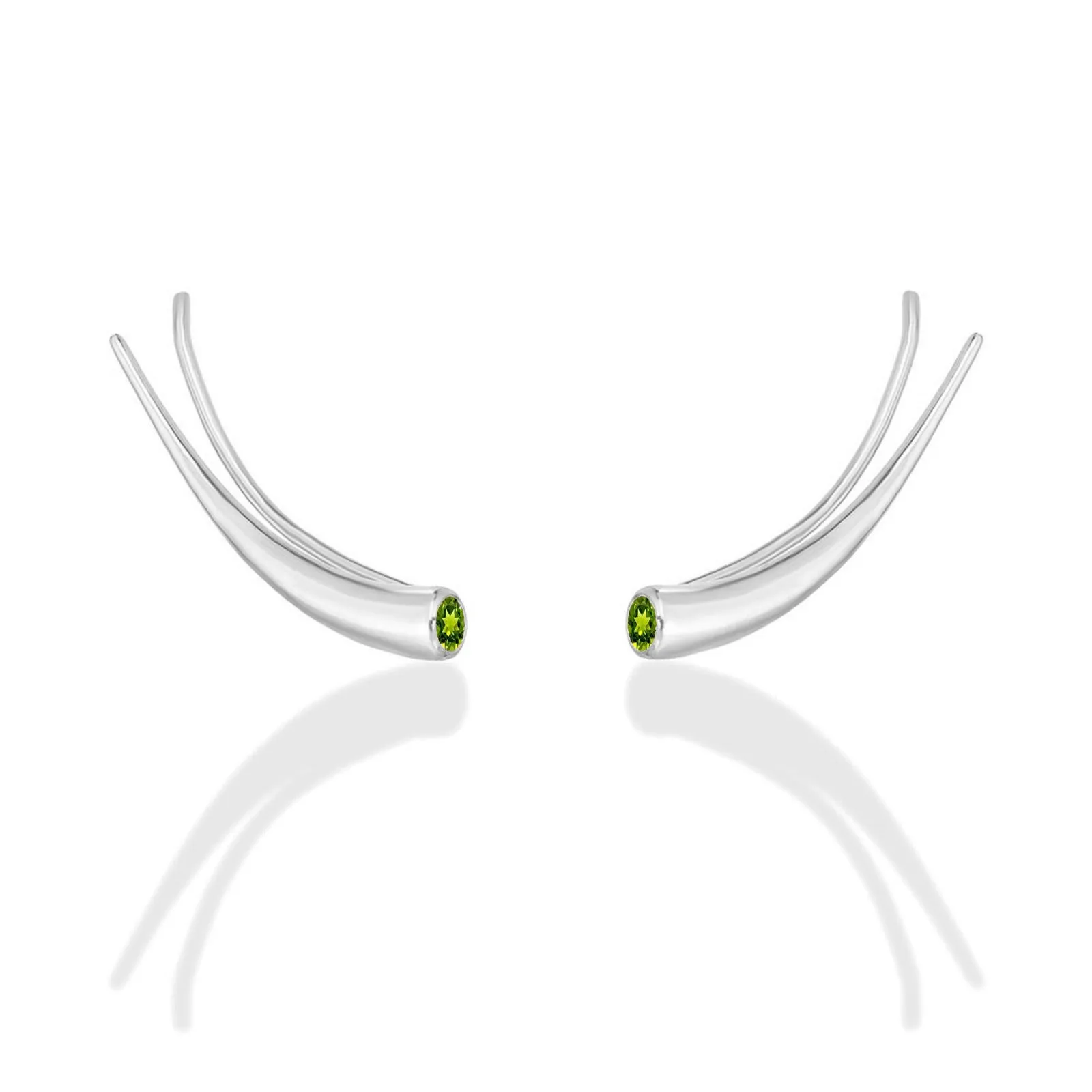 Curved Quill Climber Earrings