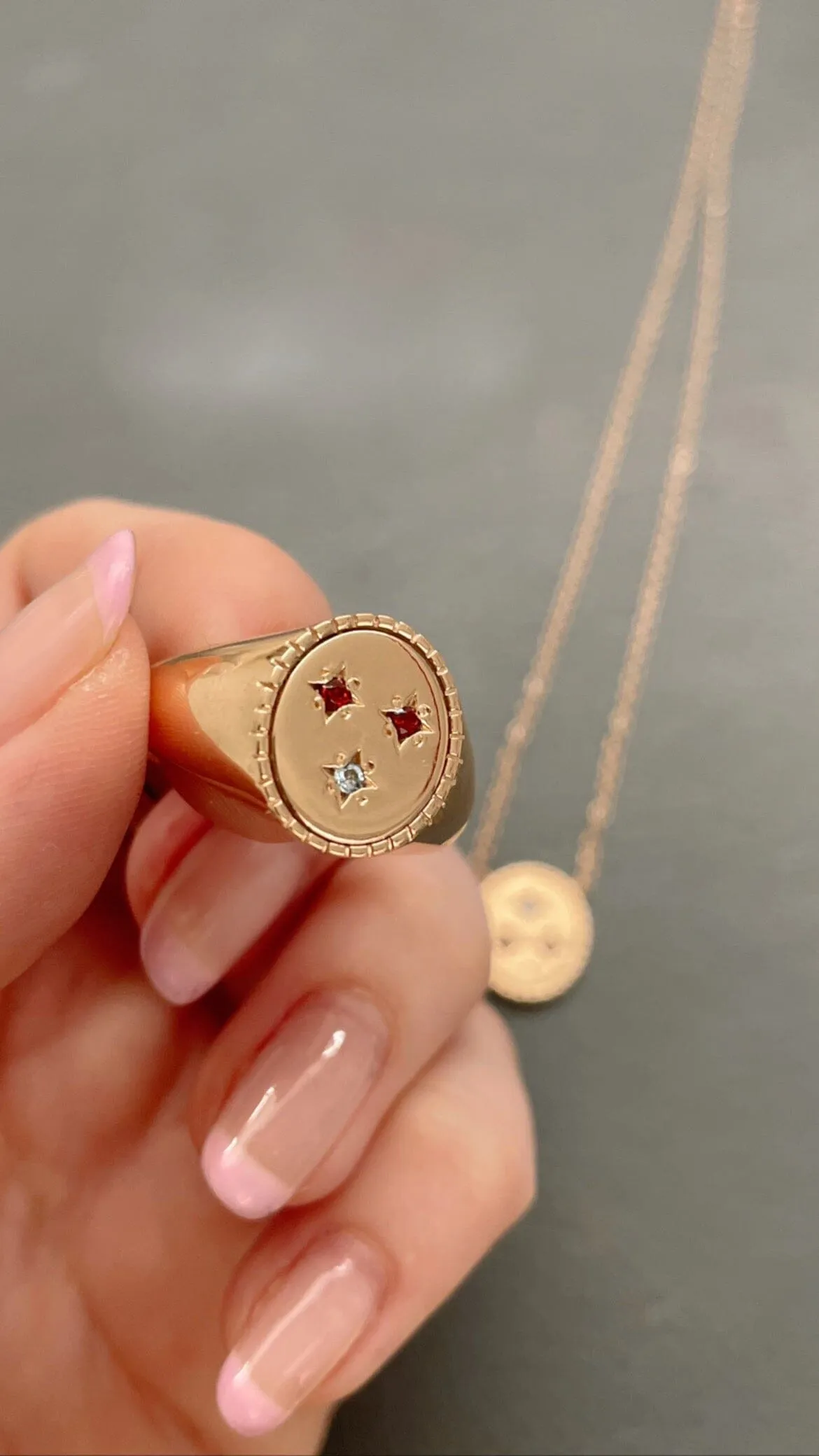 Customizable Birthstone Signet Ring