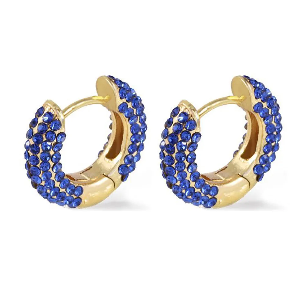 Czech Diamond Earrings Gold Plated Charm Women Beautiful Fashion Jewelry