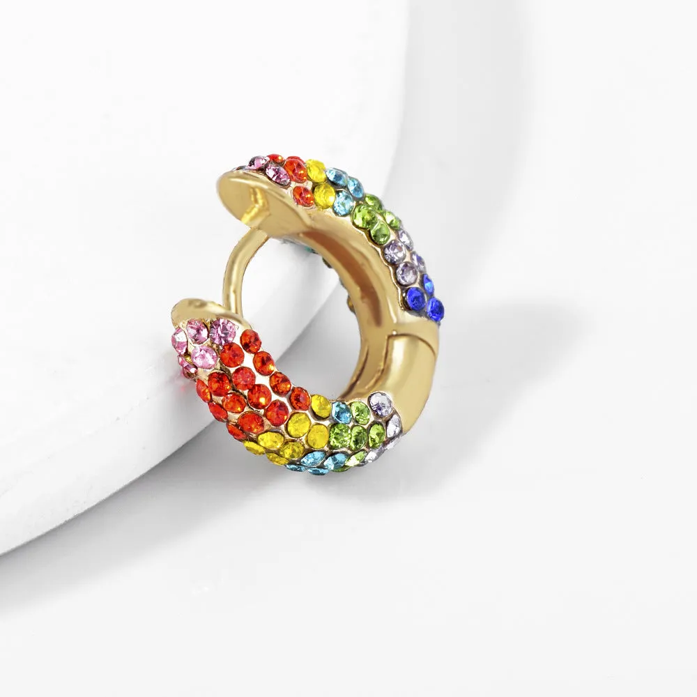 Czech Diamond Earrings Gold Plated Charm Women Beautiful Fashion Jewelry